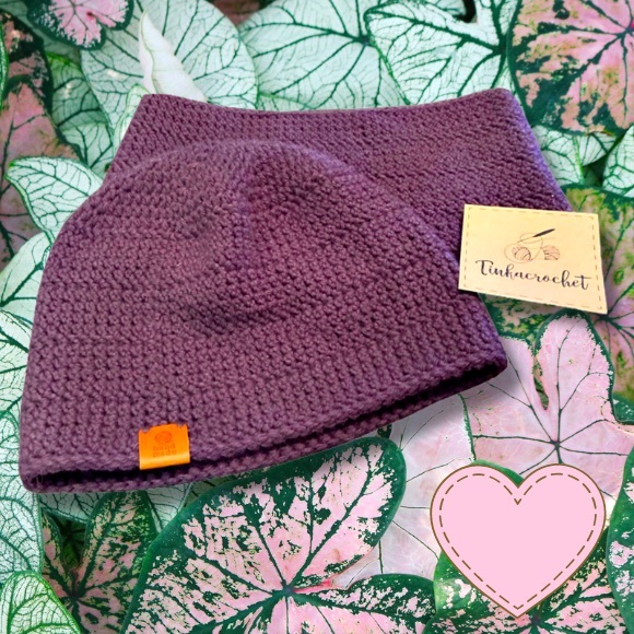 Mauve Spice Hat and Cowl Set (Crochet) - Picture 4 of 5